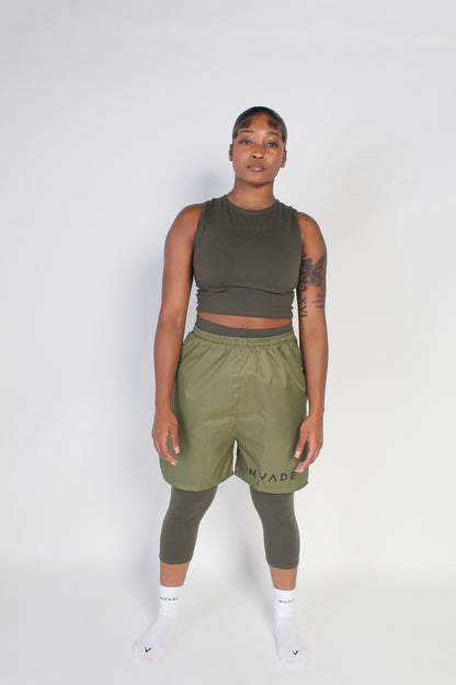 The Essential Olive Shorts